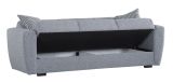 Divano letto matrimoniale grigio 223x80cm - Nox