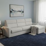 Divano letto matrimoniale grigio chiaro 280x160cm - Pusiano