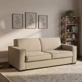 Divano letto matrimoniale tortora 180x95cm - Alano