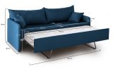 Divano letto moderno blu 205x86cm - Avellana