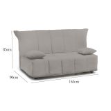 Divano letto moderno grigio 165x90cm - Antal