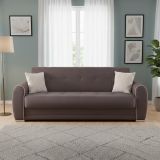 Divano letto moderno grigio chiaro 224x85cm - Alfo