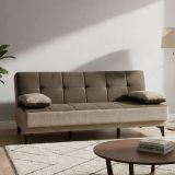 Divano letto moderno grigio e marrone 190x87cm - Aborigeni