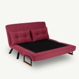 Divano letto moderno rosso 133x78cm - Calvin