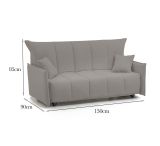 Divano letto per ospiti grigio 150x90cm - Alaric