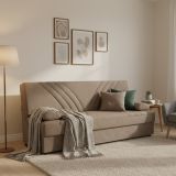 Divano letto reclinabile beige 181x81cm - Apicella