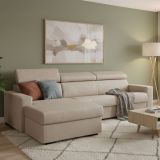 Divano letto reclinabile beige 280x95cm - Alibabah