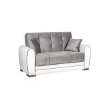 Divano letto reclinabile bianco e grigio 163x84cm - Aloe