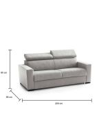 Divano letto reclinabile grigio 200x95cm - Algo