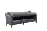 Divano letto reclinabile grigio 207x82cm - Argia