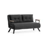 Divano letto reclinabile grigio cenere 133x78cm - Calvin