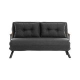 Divano letto reclinabile grigio cenere 133x78cm - Calvin
