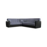 Divano letto reclinabile nero e grigio 305x238cm - Gaillardia
