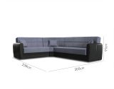 Divano letto reclinabile nero e grigio 305x238cm - Gaillardia