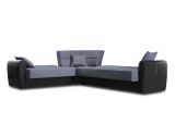 Divano letto reclinabile nero e grigio 305x238cm - Gaillardia