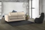 Divano letto rivestito in tessuto beige 180x95cm - Alano