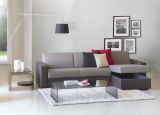 Divano letto rivestito in tessuto grigio e antracite 260x95cm - Allegria