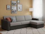 Divano letto rivestito in tessuto grigio e antracite 260x95cm - Allegria