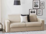 Divano letto sfoderabile beige 220x95cm - Estia