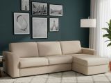 Divano letto sfoderabile beige 280x95cm - Aika