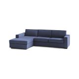 Divano letto sfoderabile blu 280x95cm - Allaida
