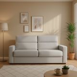 Divano letto sfoderabile grigio 180x95cm - None