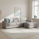 Divano letto sfoderabile grigio 260x95cm - Afar