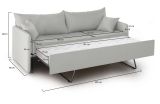 Divano letto sfoderabile grigio chiaro 205x86cm - Avellana