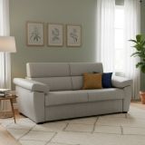 Divano letto sfoderabile grigio chiaro 225x95cm - Trino
