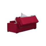 Divano letto sfoderabile rosso 180x95cm - None