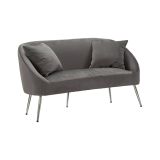 Divano moderno grigio e argento 137x69x79h cm - Pittari