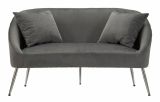Divano moderno grigio e argento 137x69x79h cm - Pittari