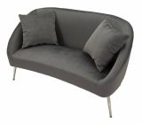 Divano moderno grigio e argento 137x69x79h cm - Pittari