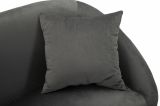 Divano moderno grigio e argento 137x69x79h cm - Pittari