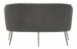 Divano moderno grigio e argento 137x69x79h cm - Pittari