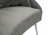 Divano moderno grigio e argento 137x69x79h cm - Pittari