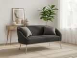 Divano moderno grigio e argento 137x69x79h cm - Pittari