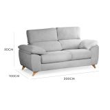 Divano reclinabile grigio 200x85x107h cm - Anem