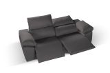 Divano sfoderabile antracite 190x100x100h cm - Assiria