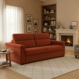 Divano sfoderabile arancione 205x95x100h cm - Flaibano