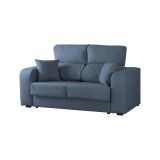 Divano sfoderabile azzurro 190x80x95h cm - Quarzo