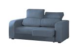 Divano sfoderabile azzurro 190x80x95h cm - Quarzo