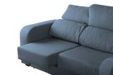 Divano sfoderabile azzurro 190x80x95h cm - Quarzo