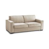 Divano sfoderabile beige 200x95x90h cm - Eletta
