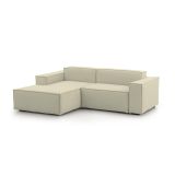 Divano sfoderabile beige 220x170x70h cm - Alhoa