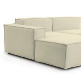 Divano sfoderabile beige 240x170x70h cm - Assurte