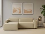 Divano sfoderabile beige 240x170x70h cm - Assurte
