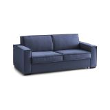 Divano sfoderabile blu 200x95x90h cm - Eletta