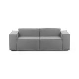 Divano sfoderabile grigio 220x95x70h cm - Lepidolite
