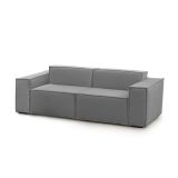 Divano sfoderabile grigio 220x95x70h cm - Lepidolite